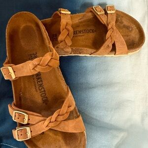 Birkenstock Franca Braided Oiled Leather Sandals